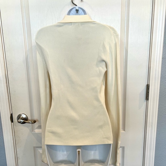 Cache Cream Ribbed Knit Top - Picture 2 of 4